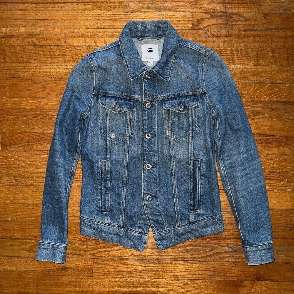 G-Star RAW 3301 Denim Jacket Fitted Trucker Jean Jacket‎ XS